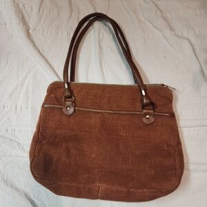 Brown Corduroy Women's Bag